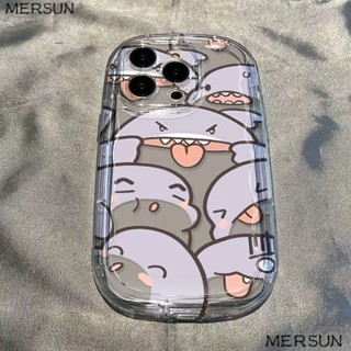 ✅Be a Grimace promax เคสโทรศัพท์มือถือแบบนิ่ม ใส กันกระแทก ลายฉลาม สําหรับ Iphone 8p 711 14xr 1213xs ZT2G