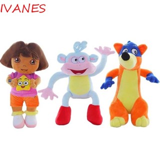 IVANES Monkey Plush Toy Christmas Gifts Cartoon Home Decoration Swiper Dora the Explorer Plush Pillow Anime Stuffed Toy