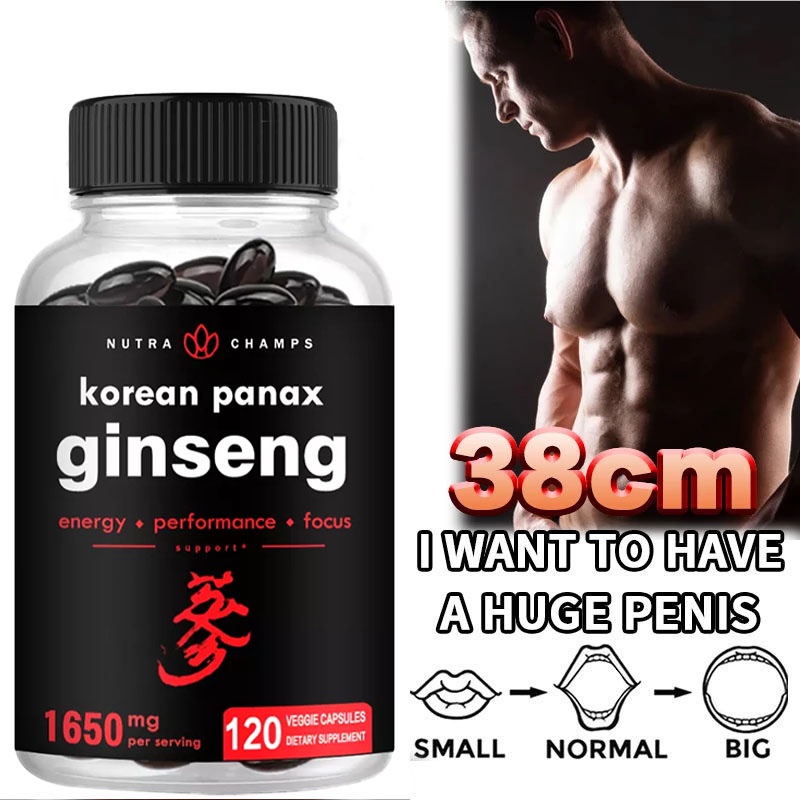 Korean Red Panax Ginseng Capsules Extra Strength Root Extract Supplement Endurance and Strength Booster 60/120capsules