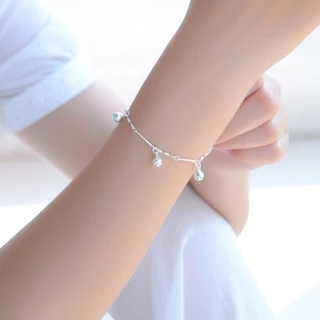 A HELLO GIRL สร้อยข้อมือเงิน S925 จี้รูปหัวใจ ดอกไม้ หลายชั้น เครื่องประดับแฟชั่น สําหรับผู้หญิง