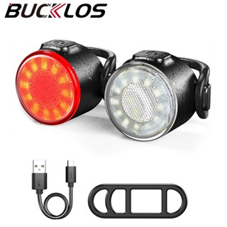 Bucklos โคมไฟ LED 6 โหมด ชาร์จ USB กันน้ํา อุปกรณ์เสริม สําหรับติดรถจักรยาน