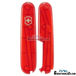 Victorinox ด้ามจับแบบโปร่งแสง สเกล 91 มม. สีแดง พร้อมช่องใส่ปากกา