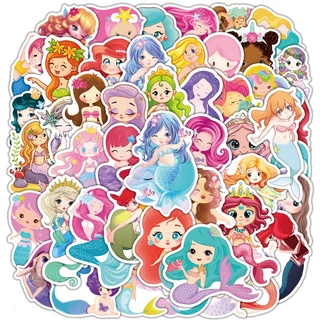 ❉ Q Little Mermaid Series 03 Stickers ❉ 50Pcs/Set Waterproof DIY Fashion Decals Doodle Stickers