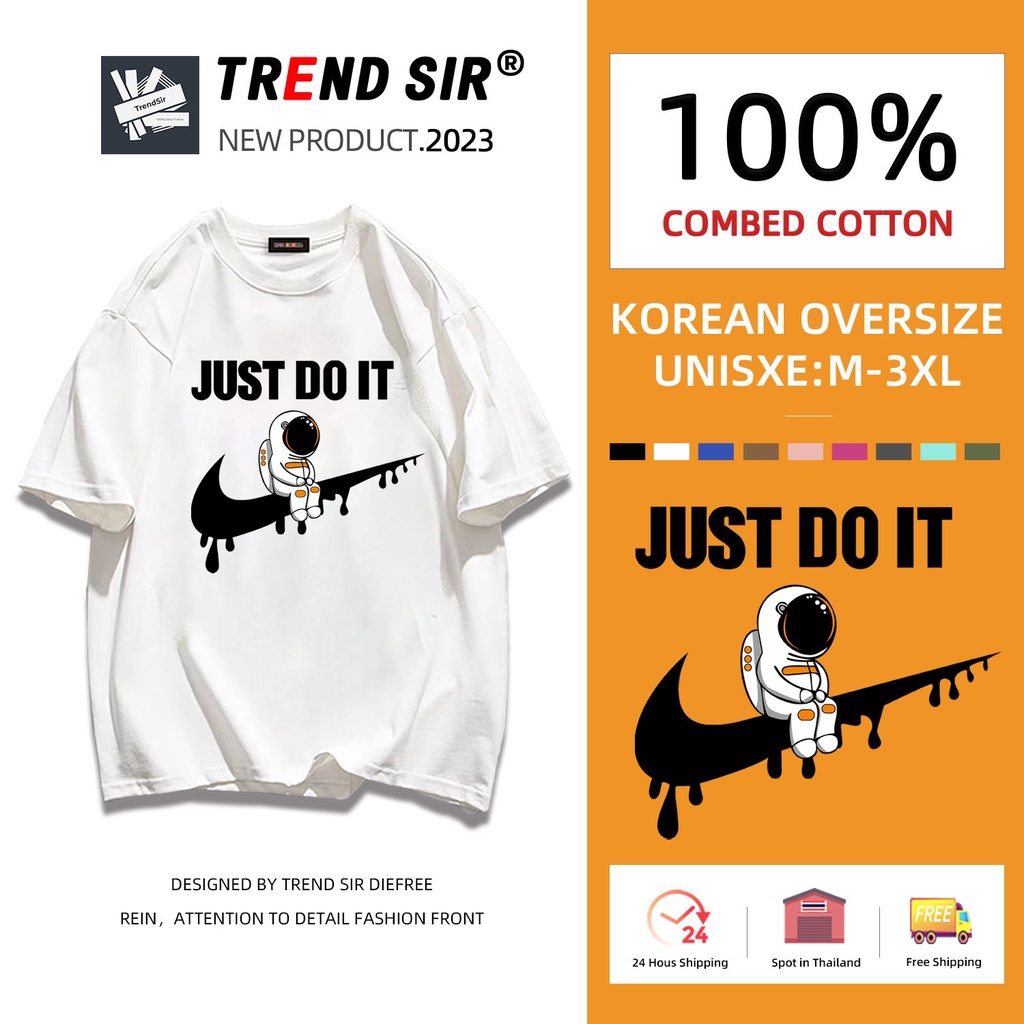 TrendSir เสื้อยืด cotton เสื้อยืด nike เสื้อยืดหนา 7 สี ไซซ์ M-3Xl