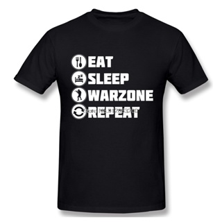 เสื้อยืดแขนสั้นลําลอง พิมพ์ลาย Call Of Duty Eat Sleep Warzone เข้ากับทุกการแต่งกาย แฟชั่นฤดูร้อน สําหรับผู้ชาย 3455_02