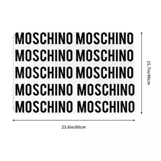 ใหม่ พร้อมส่ง พรมเช็ดเท้า ผ้าสักหลาด กันลื่น ดูดซับน้ําได้ดี ลาย Moschino (6) 16x24 นิ้ว สําหรับห้องน้ํา ห้องนั่งเล่น โซฟา โต๊ะกาแฟ