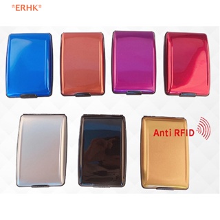 Erhk&gt; กระเป๋าสตางค์ผู้ชาย อลูมิเนียม ป๊อปอัพ RFID Card Wallet Card Holder Wallet Quick Release ใหม่
