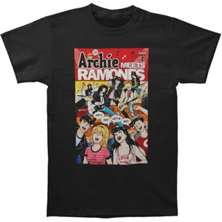 เสื้อยืดผ้าฝ้าย พิมพ์ลาย S Ramones S Archie Meets Ramones สําหรับผู้ชาย OU46ET565W40285