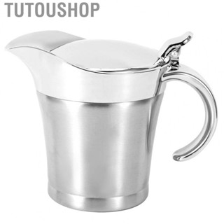 Tutoushop Sauce Jug 304 Stainless Steel Gravy Boat for Kitchen