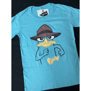 TOP CTเสื้อยืดลายการ์ตูนเพอร์รี่ ตุ่นปากเป็ด Perry