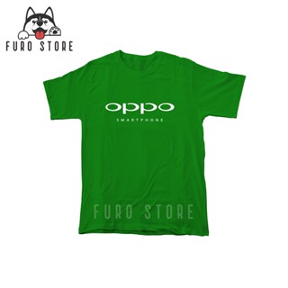 เสื้อยืดแขนสั้น ผ้าฝ้าย ลาย Furo Store 30s สีเขียว สําหรับ Oppo Smartphone