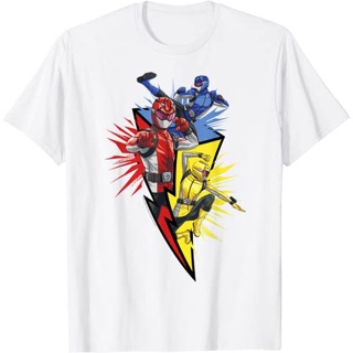 sadasเสื้อยืดแขนสั้น ผ้าฝ้าย พิมพ์ลาย Power Rangers Beast Power Action Shot นําเข้า แฟชั่นสําหรับเด็กผู้ชาย และเด็กผู้หญ