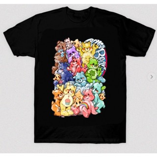 Cartoon animation movie care bears graphic tee Mens 100% Cotton Round Neck Short Sleeve T-shirt