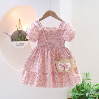 【COD】Dress For Kids Girl Summer Kids Girls Skirt Clothes Pleated Skirt Casual ชุดเดรสแขนสั้น ลายดอกไม้ สไตล์เจ้าหญิง แฟชั่นฤดูร้อน สําหรับเด็กผู้หญิง 2023