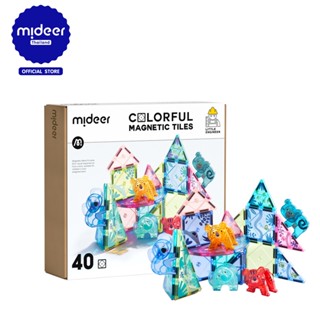 Mideer มิเดียร์ Colorful Magnetic Tiles – 40PCS แม่เหล็กตัวต่อสีรุ้งธีมป่าในฝัน 40 ชิ้น CT6399