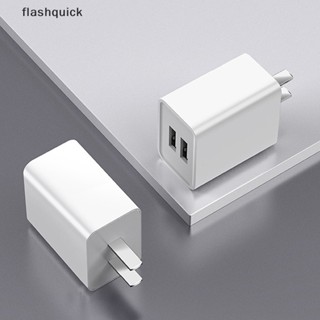 Flashquick อะแดปเตอร์ชาร์จไฟ 5V 2A Dual USB AC ปลั๊ก US EU