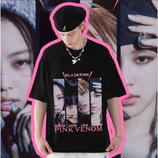 เสื้อ kpop album pink venom เสื้อยืดสไตล์เกาหลี เสื้อผ้าแฟชั่น oversize คอกลมแขนสั้น ใส่ได้ทั้งชายหญิง พร้อมส่ง