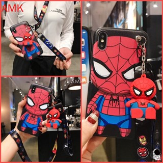 เคสโทรศัพท์มือถือ แบบใส กันกระแทก ลายการ์ตูนอนิเมะ Batman &amp; Spiderman สําหรับ AMK Tecno Spark Go 2023 mart 7 5 6 Infinix Hot 20 20s note 12 g96 Zero x neo pro 12i 11s 11 10 10S play nfc hd plus HXMF