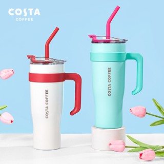Costa แก้วกาแฟ แก้วน้ําสุญญากาศ สเตนเลส สองชั้น ความจุขนาดใหญ่ 40 ออนซ์ แบบพกพา ฉนวนกันความร้อน สองชั้น สําหรับรถยนต์