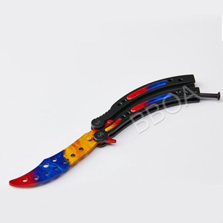 มีด BF05 Balisong มีดบาลิซอง มีดควง มีดซ้อม มีดผีเสื้อ มีดCSGO Counter Strike อย่างดี ลายโคลัมเบียแบบไร้คม สำหรับซ้อมควง