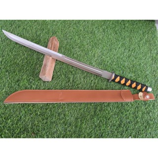 มีด SAMURAI 70 cm. ใบสแตนเลส หนา 2.4 mm ใบเจาะพอดสวยงาม ยามรวมด้าม 70 เซนติเมตร