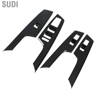 Sudi Door Window Switch Trim Carbon Fiber Style  Window Switch Armrest Panel Antiscratch for Left Hand Drive Vehicles