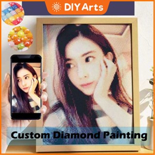 【DA】ภาพวาดปักเพชร ทรงกลม ทรงสี่เหลี่ยม 5D DIY