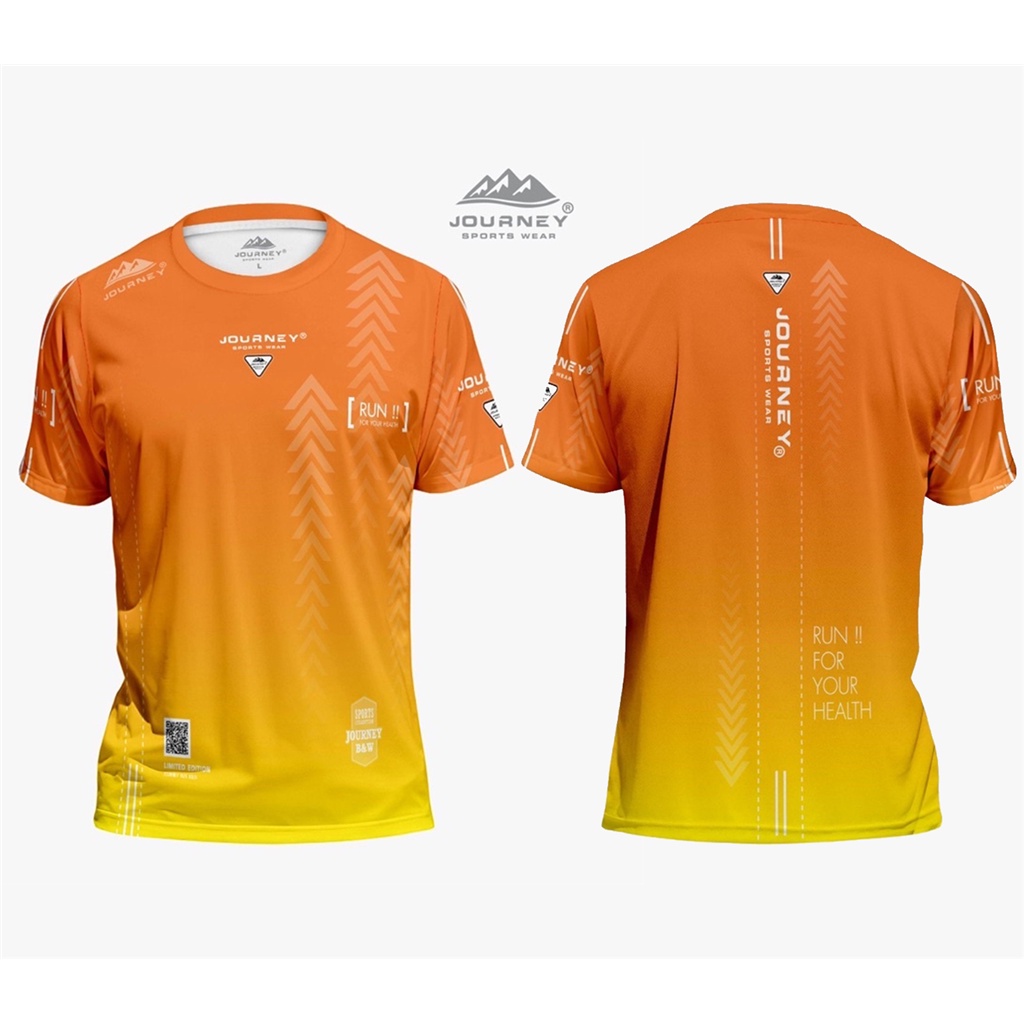 พร้อมส่ง Jersey Journey เสื้อกีฬา พิมพ์ลาย แฟชั่นฤดูร้อน สําหรับผู้ชาย และผู้หญิง เหมาะกับการวิ่ง ออ