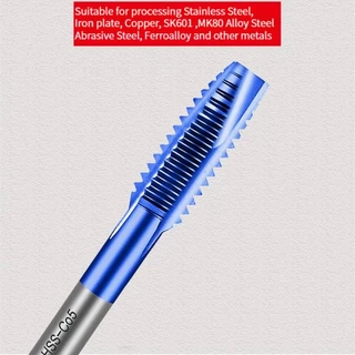 ดอกต๊าปเกลียว โคบอลต์นาโน สีฟ้า HSS-Co M35 M3 M4 M5 M6 M8 M10 M12 M14 M16 สําหรับสเตนเลส 1 ชิ้น