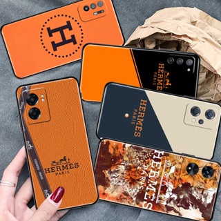 เคสโทรศัพท์ซิลิโคน TPU กันกระแทก ลายโลโก้ Hermes สําหรับ OPPO Realme 8 8S Q3 Q3I PRO C2 C3 C3I C11 2020 C15 C21Y C25Y 4G 5G