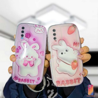 เคสโทรศัพท์มือถือ แบบนิ่ม ลายการ์ตูนกระต่ายน่ารัก 3D สําหรับ VIVO Y35 Y21A Y21T Y12S Y02 Y12 Y22 Y22S Y20 Y16 Y15S Y15C Y91C Y21 2021 Y30