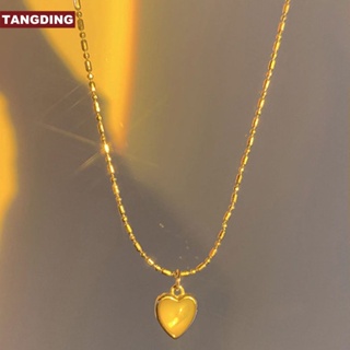 【COD Tangding】สร้อยคอโซ่ จี้รูปหัวใจ สไตล์เกาหลี เรียบง่าย หรูหรา เครื่องประดับ สําหรับผู้หญิง