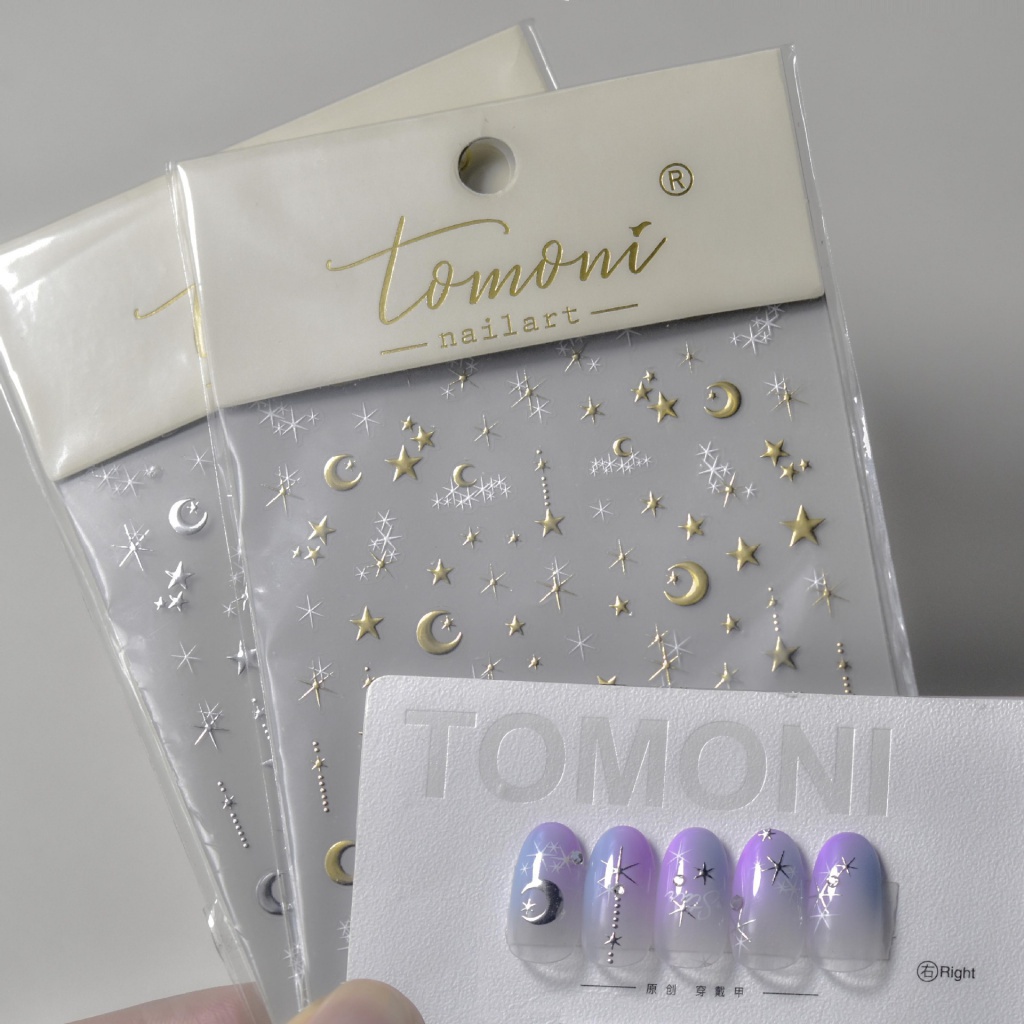 [SESAME] สติกเกอร์ ลายดาว แวววาว อุปกรณ์เสริม สําหรับตกแต่งเล็บ to3002