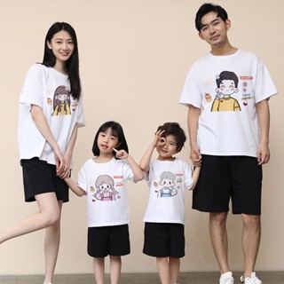 เสื้อยืด พิมพ์ลาย Daddy Mommy น่ารัก สําหรับครอบครัว แม่ และลูก