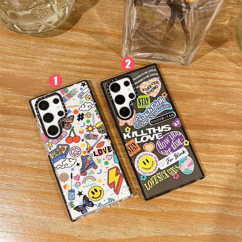 SAMSUNG Blackpink BlackPinkCaseสําหรับSamsung S24 S25Ultra S23 Plus S22 Ultra 5Gใหม่ป้องกันความคิดสร้างสรรค์ปลอกสําหรับSamsung Galaxy Cover