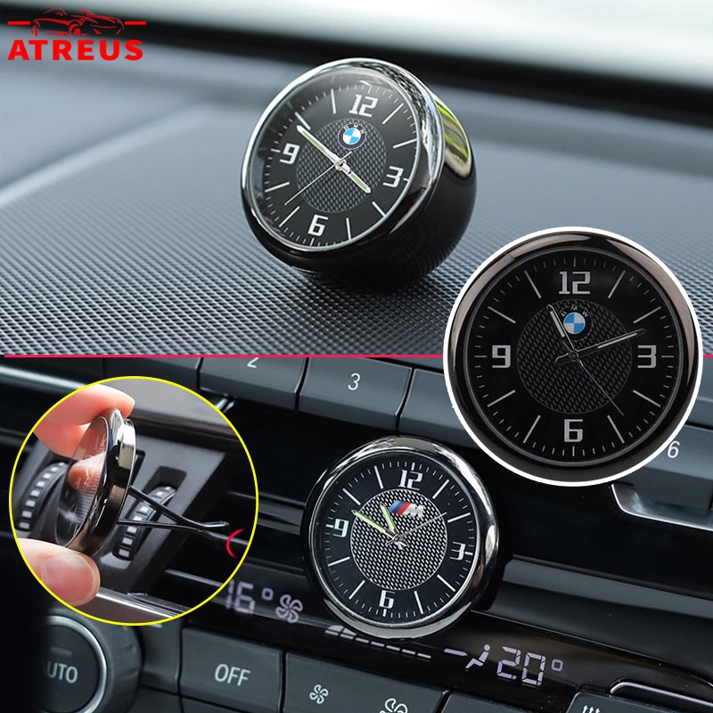 BMW นาฬิกาควอตซ์เรืองแสง ช่องระบายอากาศคอนโซลกลางรถ นาฬิการถ สําหรับ BMW G20 F10 E46 F30 E39 G30 E60 E90 X1 E84 645ci E63 E36 E30 X3 F25 X3 G01 X1 F48 F32 F34 E92 G22 F44 IX3 I4 IX