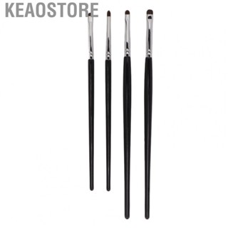 Keaostore  Brush Kit  Comfortable Grip Easy Apply Soft Hair Detail Makeup Brush Kit Moderate Texture 4pcs  for Eyeliner for Home Use