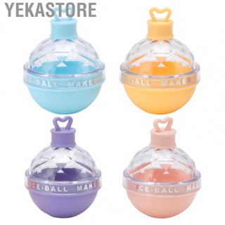 Yekastore 4 PCS Ice Hockey Mold Innovative Round Ball Ice Mold Spherical Ice Tray W/Lid US