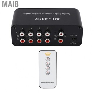 Maib Audio Splitter Audio Switch 1 In 4 Out with  Control for Music