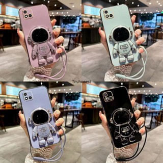 เคส Realme C20 เคส Realme C11 เคส Realme C21Y เคส Realme C25Y Casing Realme C33 Case Realme C35 Case Realme Narzo 50A Case Realme 10 Pro Case Fashion Silicone Cute Cool Anime Astronaut Stand Phone Cover Cassing Cases Case With Rope TG โทรศัพท์มือถือ