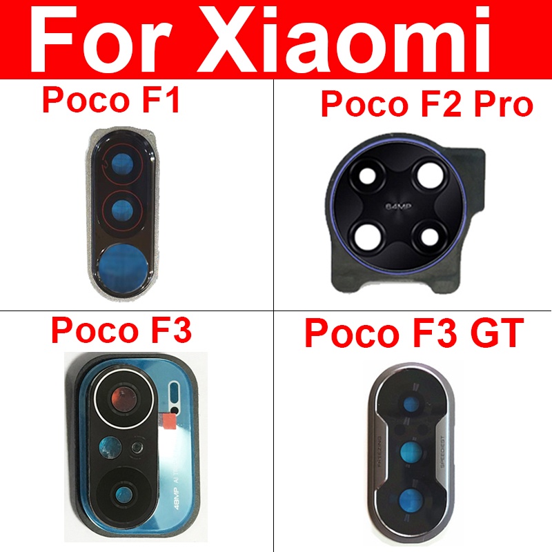 อะไหล่กรอบกระจกเลนส์กล้อง ด้านหลัง แบบเปลี่ยน สําหรับ Xiaomi Mi Poco F1 F2 Pro F3 GT