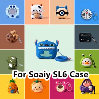 พร้อมส่ง!  เคสหูฟัง แบบนิ่ม ลายการ์ตูน สําหรับ Soaiy SL6 SL6