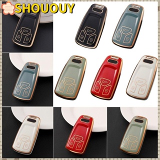 Shououy เคสกุญแจรีโมตรถยนต์ สีพื้น สําหรับ Audi A4 B9 A5 A6 8S 8W Q5 Q7 4M S4 S5 S7 TT TTS TFSI RS