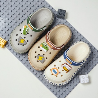 รองเท้าแตะ Crocs แบบนิ่ม ป้องกันการลื่น พิมพ์ลายการ์ตูนมาริโอ้ เหมาะกับเดินชายหาด แฟชั่นฤดูร้อน สําหรับเด็กผู้ชาย และเด็กผู้หญิง