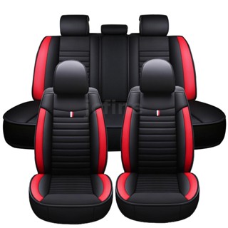 5 Seats Universal Car Seat Covers เบาะรองนั่งหนัง PU แบบดีลักซ์ครบชุด