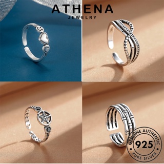 ATHENA JEWELRY แท้ ต้นฉบับ เครื่องประดับ วินเทจ Silver เงิน 925 เกาหลี เครื่องประดับ ผู้หญิง แฟชั่น แหวน M043