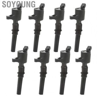 Soyoung High Energy Super Ignition Coil  DG457 Efficiency Improving Black 8PCS Ignition Coil Metal Safe  for Car