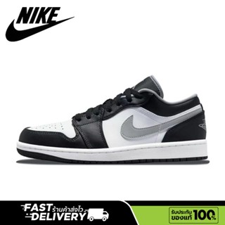 【ของแท้100%💯】Air Jordan 1 Low "shadow" Black gray ทั้งสองเพศ ระบายอากาศ กันลื่น รองเท้าบาส รองเท้าวิ่ง รองเท้าผ้าใบ