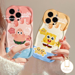 เคสโทรศัพท์มือถือ แบบนิ่ม ลายสพันจ์บ็อบ 3D ขอบโค้ง สําหรับ Oppo A57 A58 A17 A95 A9 A77 A31 A5 A1k A15 A12 A96 A7 A16 A74 A54 A3s A55 A76 A33 A16s A52 A77s A17k A5s A54s A16K A53 A16E