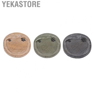 Yekastore Pet Headstone Grave Marker  Exquisite Paw Print and Belt Decoration European Style Pet Memorial Stone DIY Lettering Durable Resin  for Dogs for Lawn